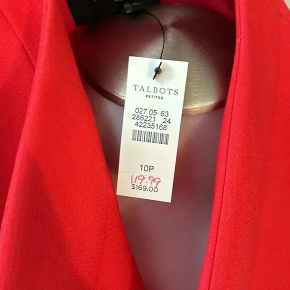NWT Red/Coral 10P Talbots Blazer - Picture 6 of 7